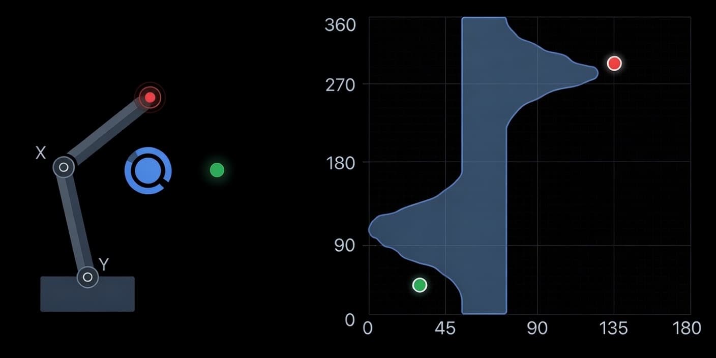Configuration space — proximity to a cognitive target